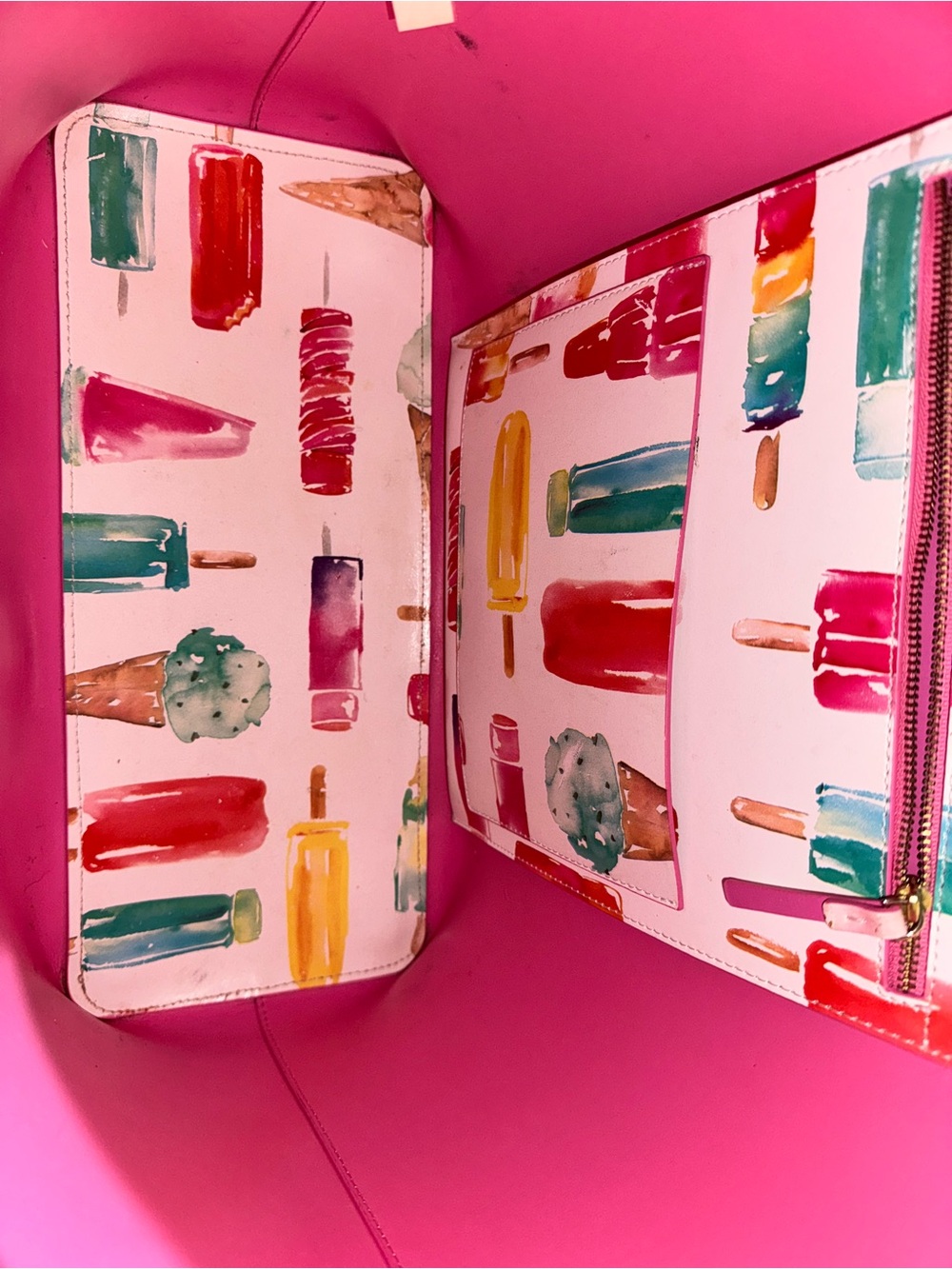 Kate Spade New York "Flavor of the Month" Francis Tote icecream & popsicles EUC - Picture 9 of 16